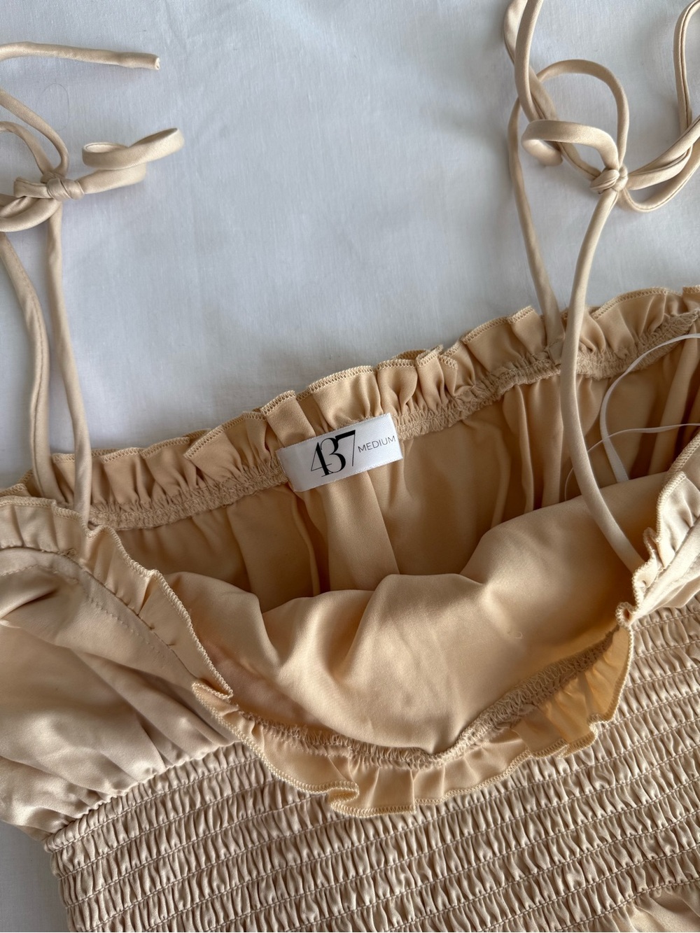 437 Paloma Babydoll Dress in champagne - Picture 4 of 7